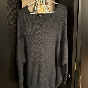 Lulu's Charcoal V-Neck Sweater